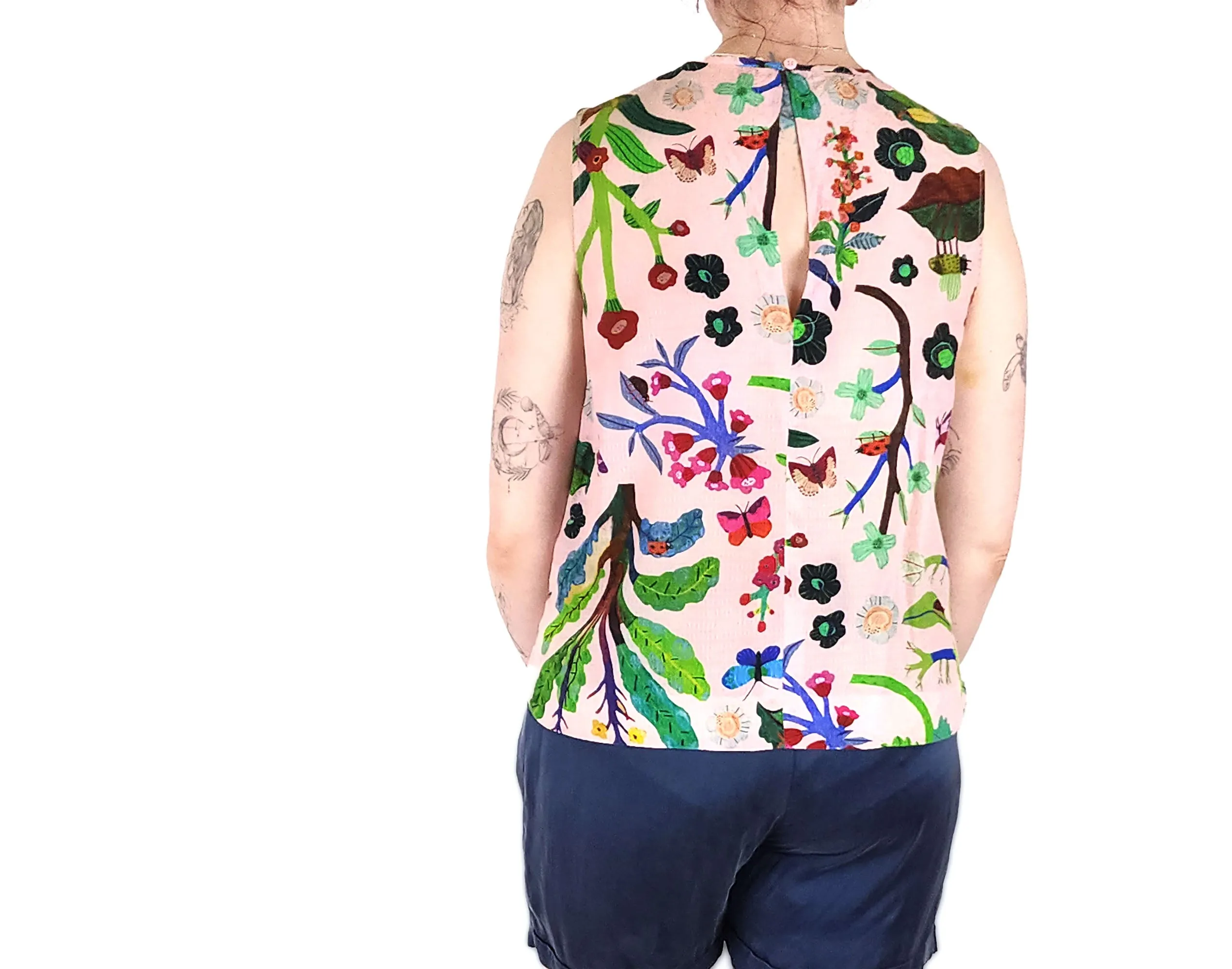 Gorman   Monika Forsberg pink silk mix top size 12