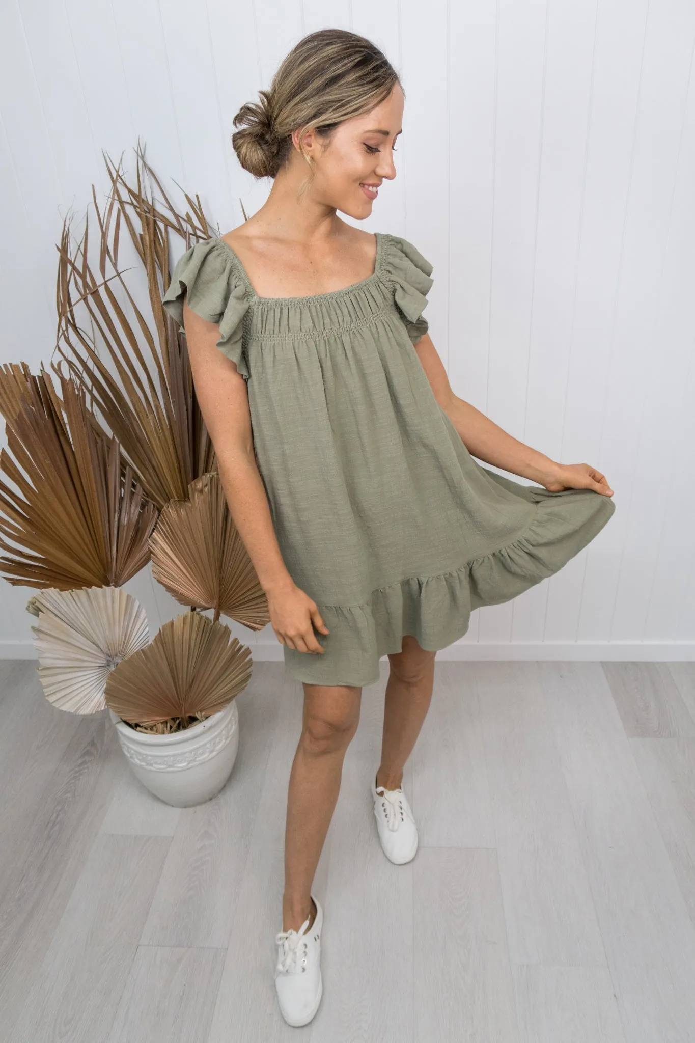 Hadley Dress -Khaki