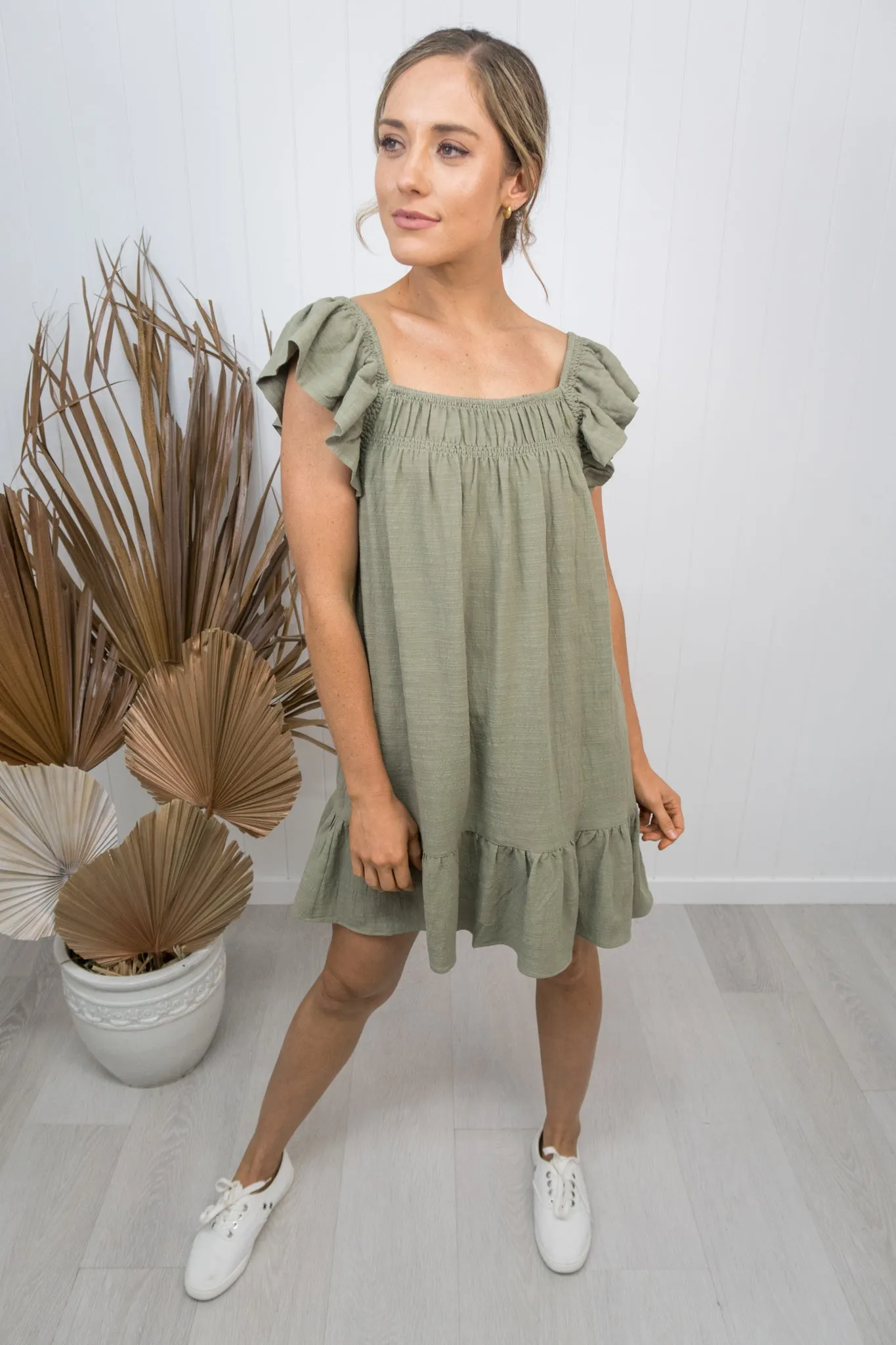 Hadley Dress -Khaki