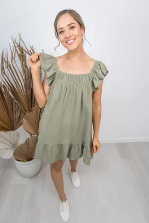 Hadley Dress -Khaki