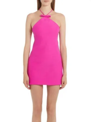 Halter Neck Bodycon Mini Dress with Backless Design
