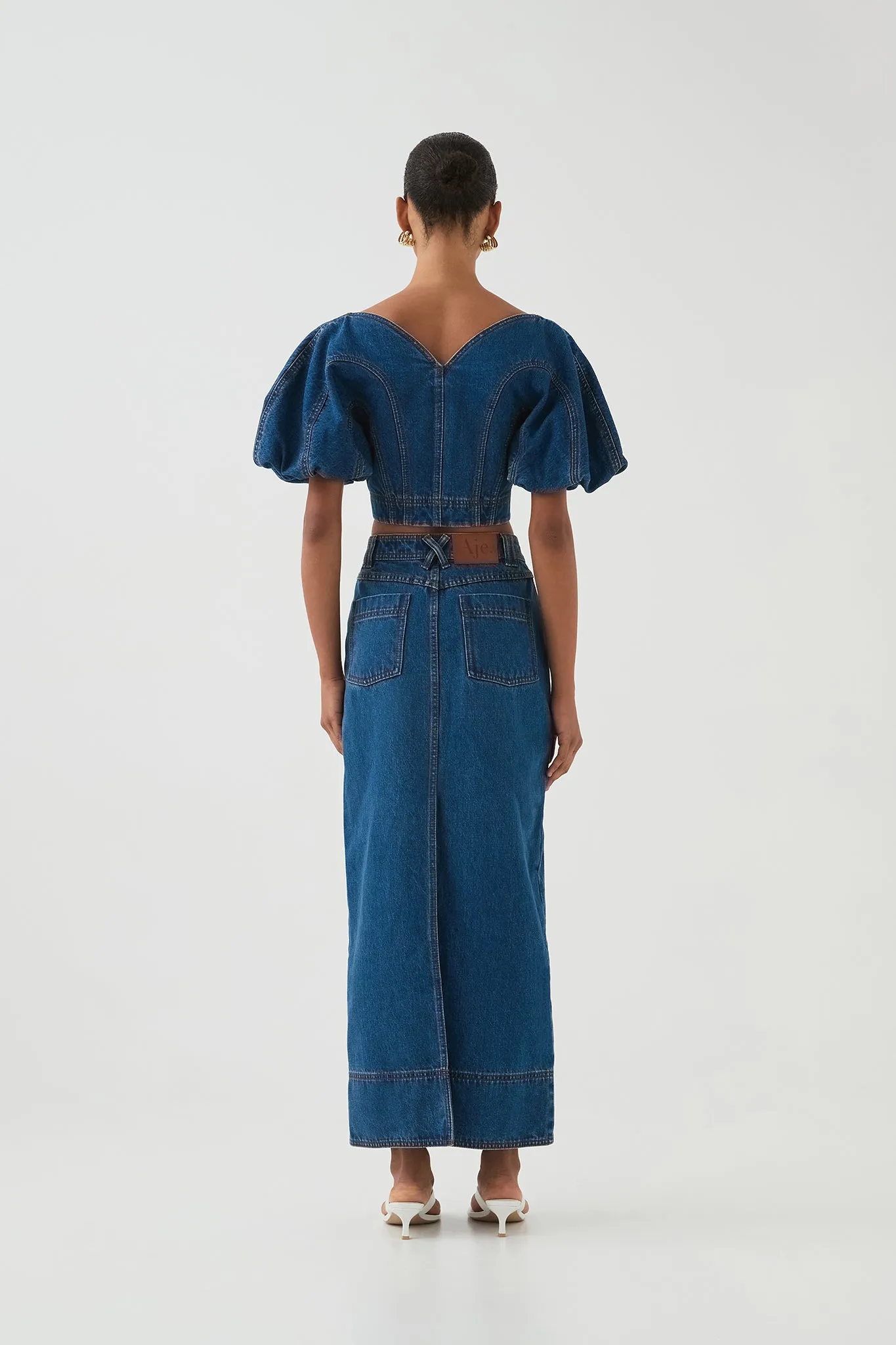 Harper Cropped Denim Top