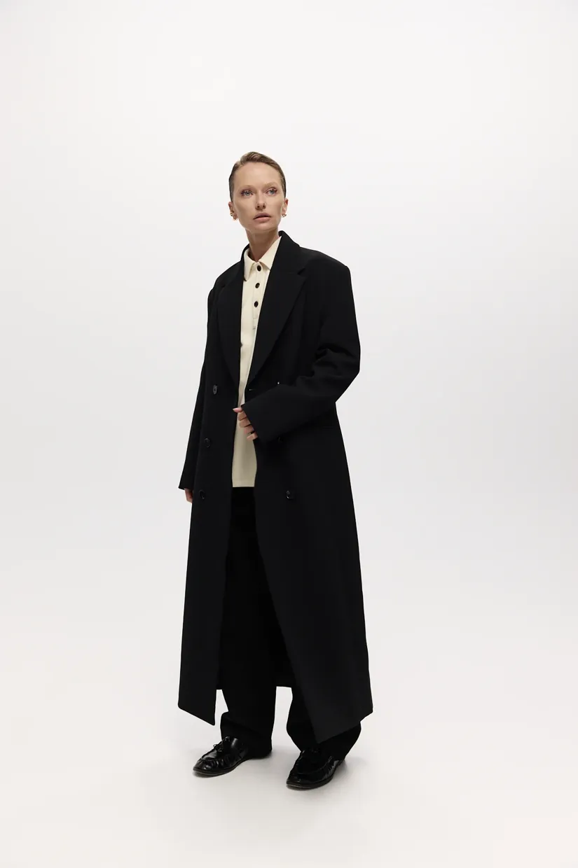 Harris Tapper Long Egon Coat - Black