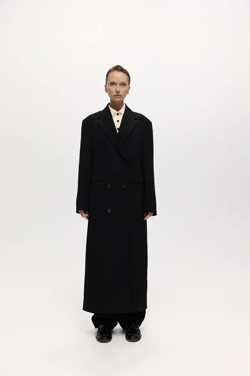 Harris Tapper Long Egon Coat - Black