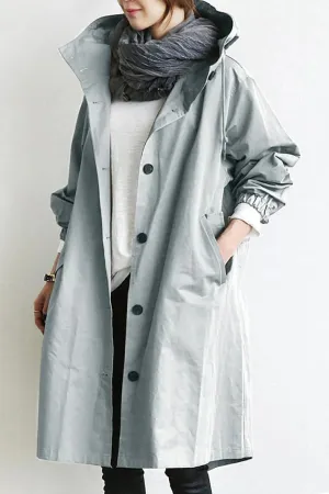 Helena - waterproof trench coat with hood