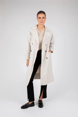 Hybrid Trench Coat - Bone