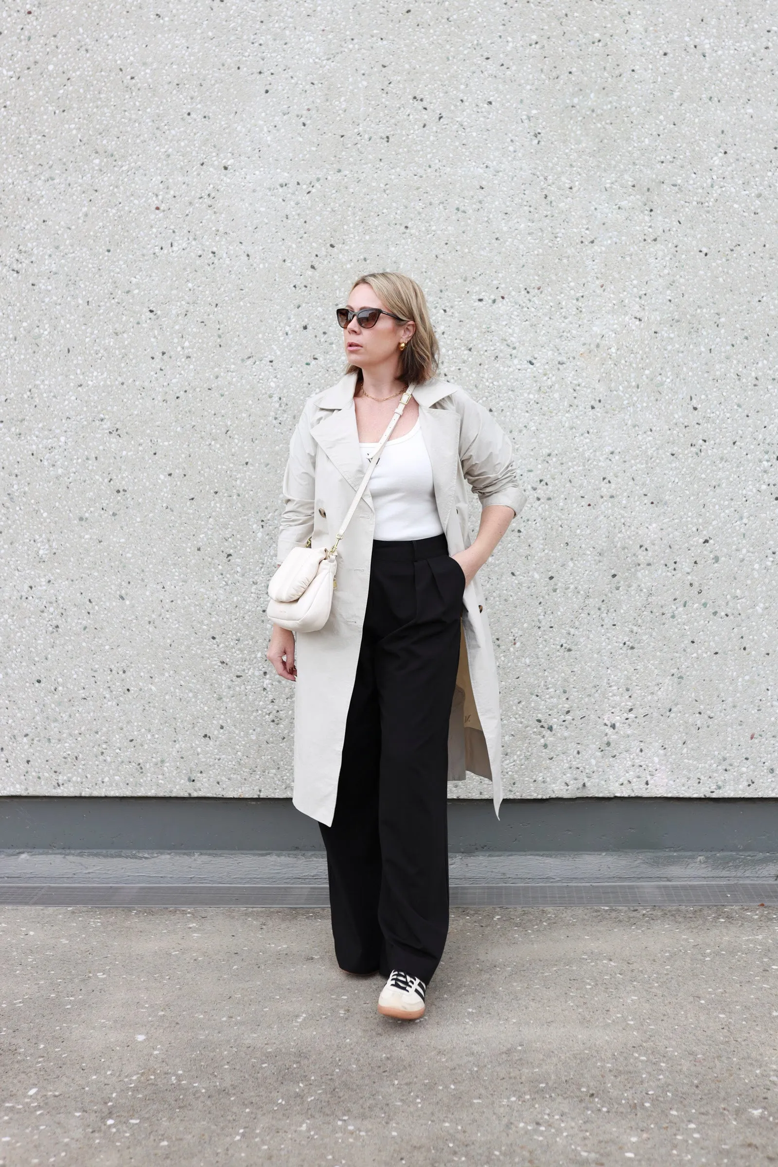 Hybrid Trench Coat - Bone