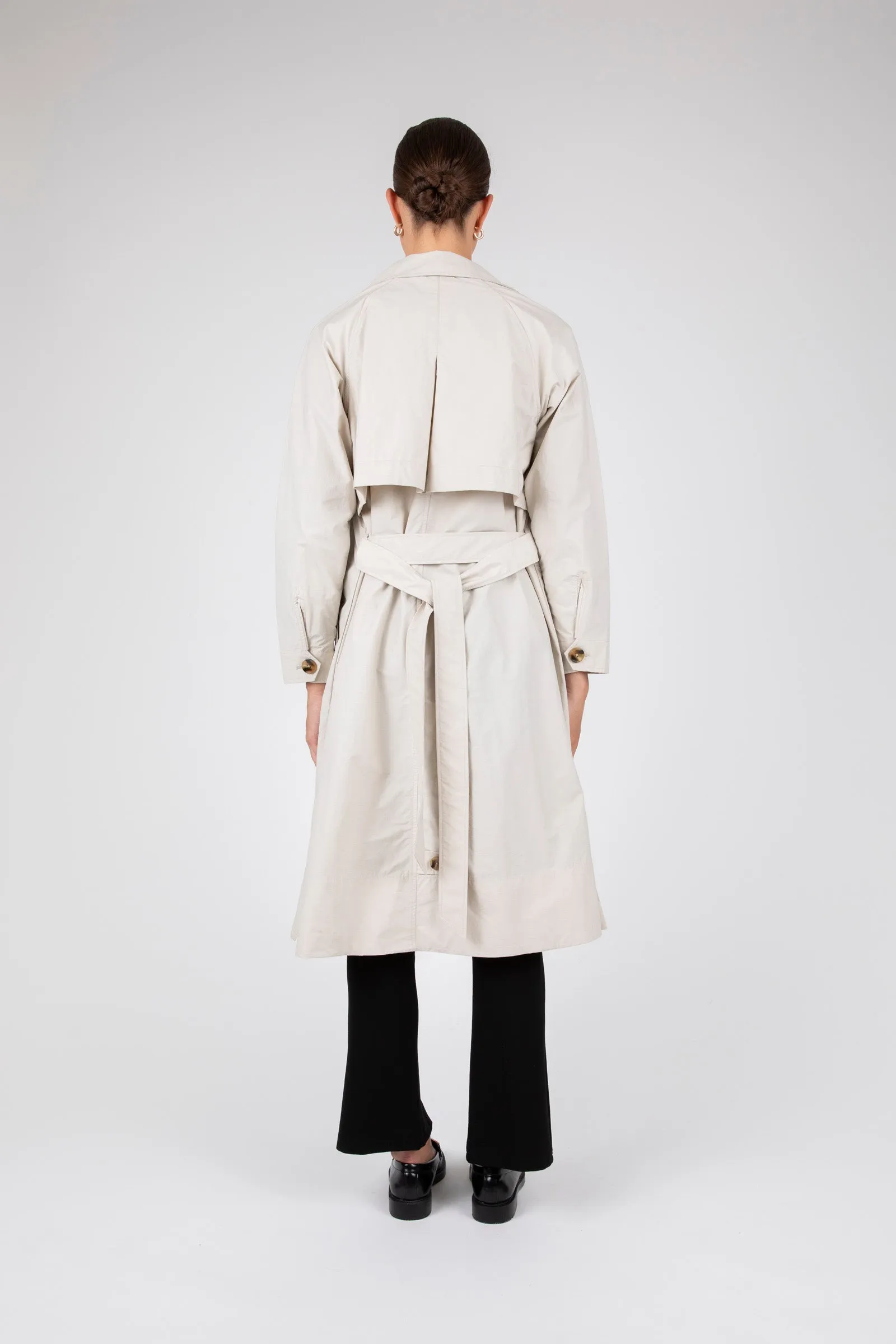 Hybrid Trench Coat - Bone