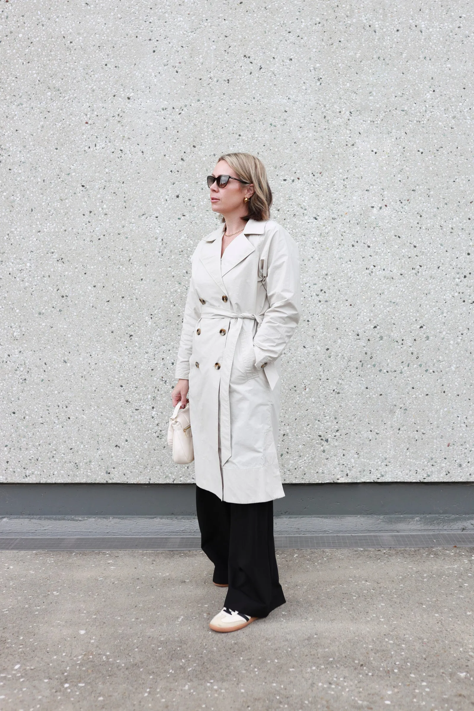 Hybrid Trench Coat - Bone