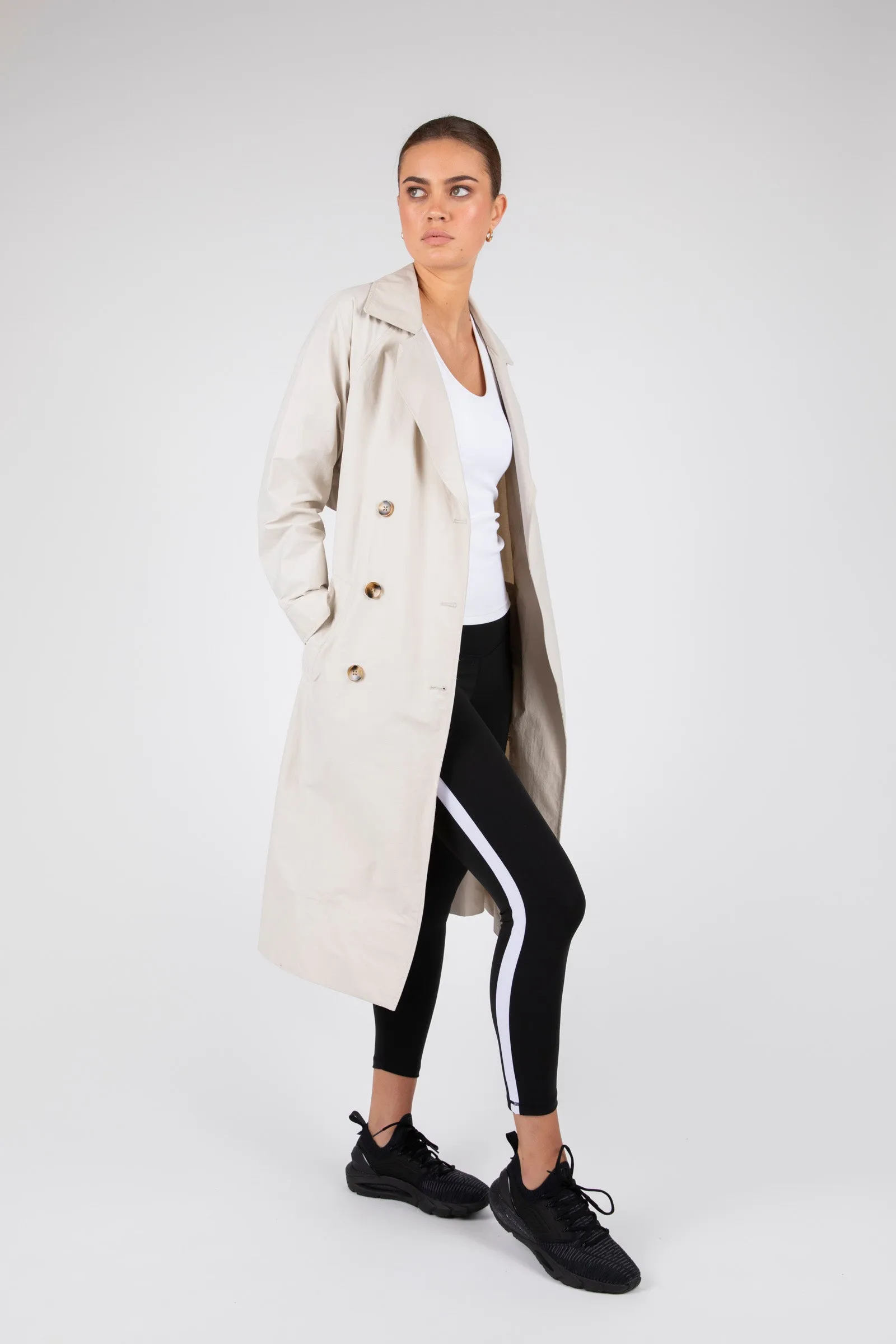 Hybrid Trench Coat - Bone