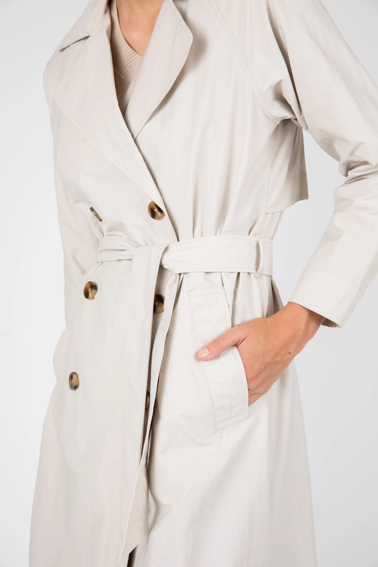 Hybrid Trench Coat - Bone