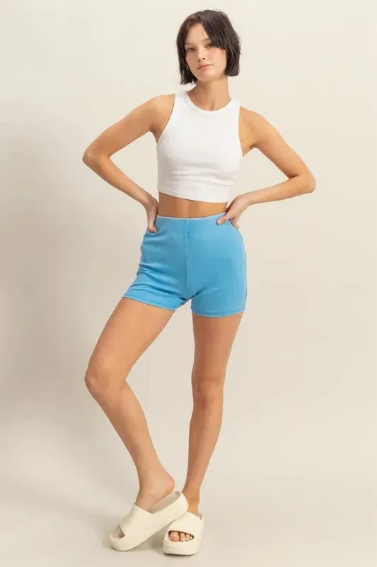 HYFVE High Waist Ribbed Fitted Biker Shorts
