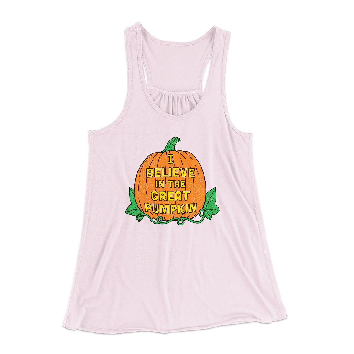 I Believe In The Great Pumpkin Women's Flowey Racerback Tank Top