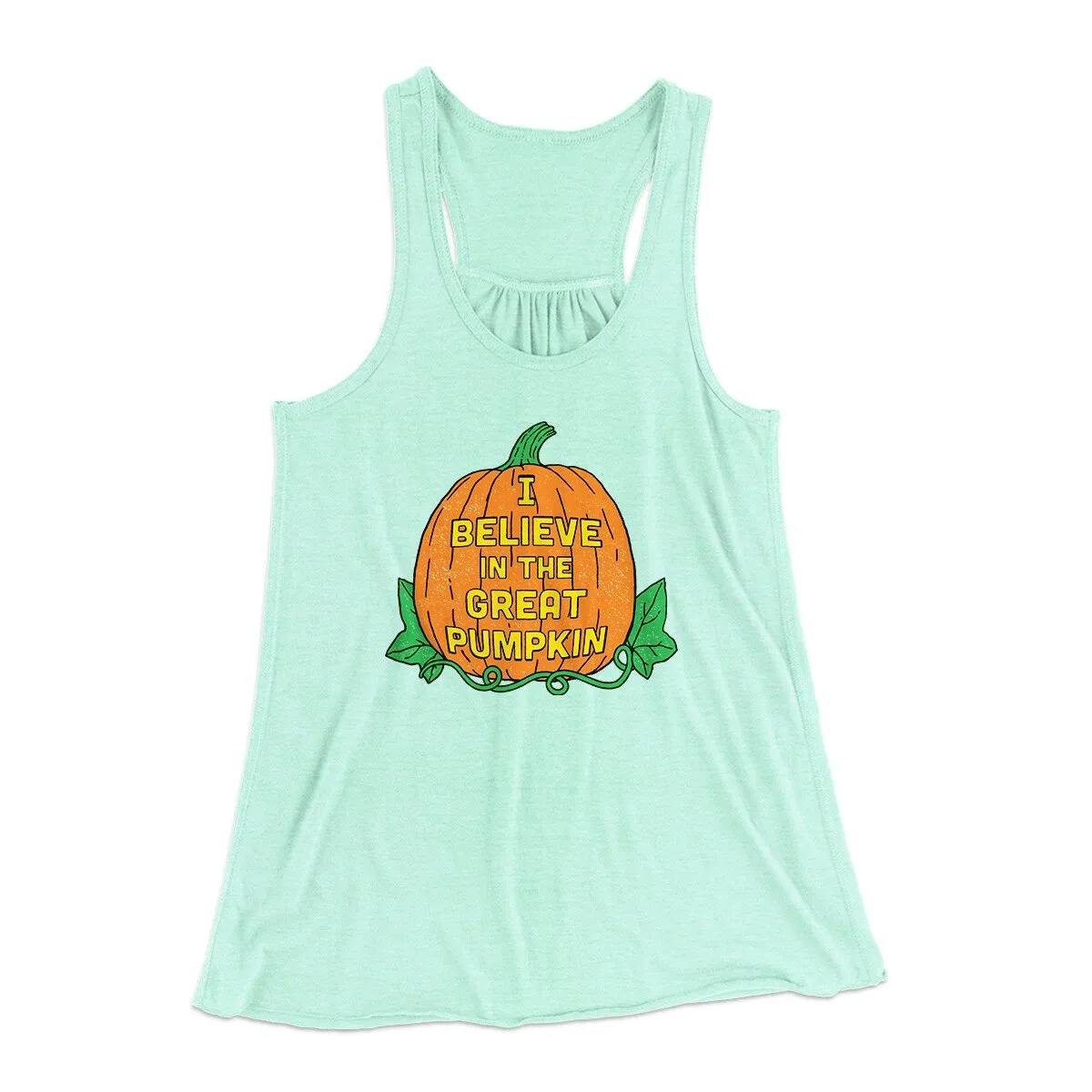 I Believe In The Great Pumpkin Women's Flowey Racerback Tank Top