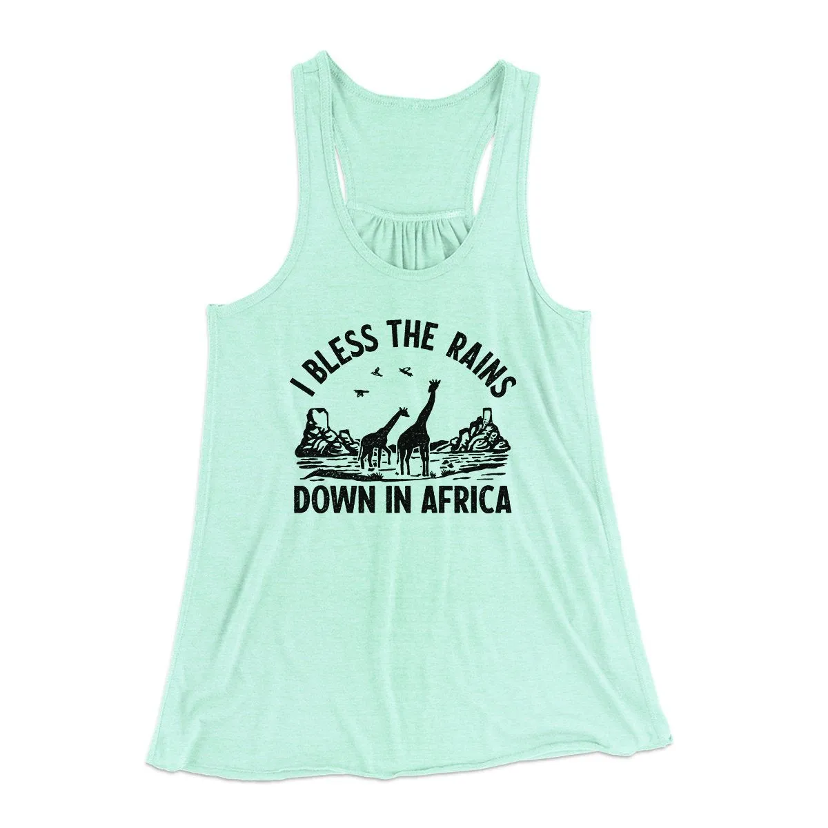 I Bless The Rains Down In Africa Women's Flowey Tank Top