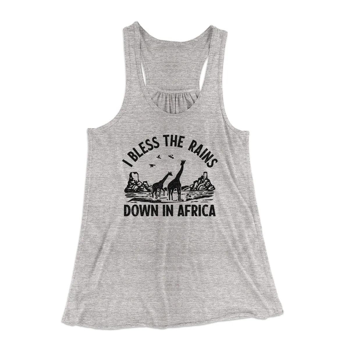 I Bless The Rains Down In Africa Women's Flowey Tank Top