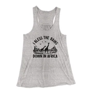 I Bless The Rains Down In Africa Women's Flowey Tank Top