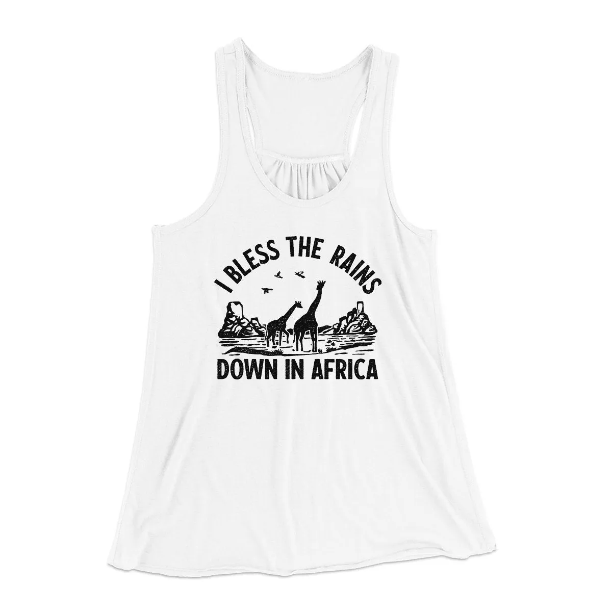 I Bless The Rains Down In Africa Women's Flowey Tank Top
