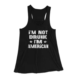 I'm Not Drunk I'm American Women's Flowey Tank Top