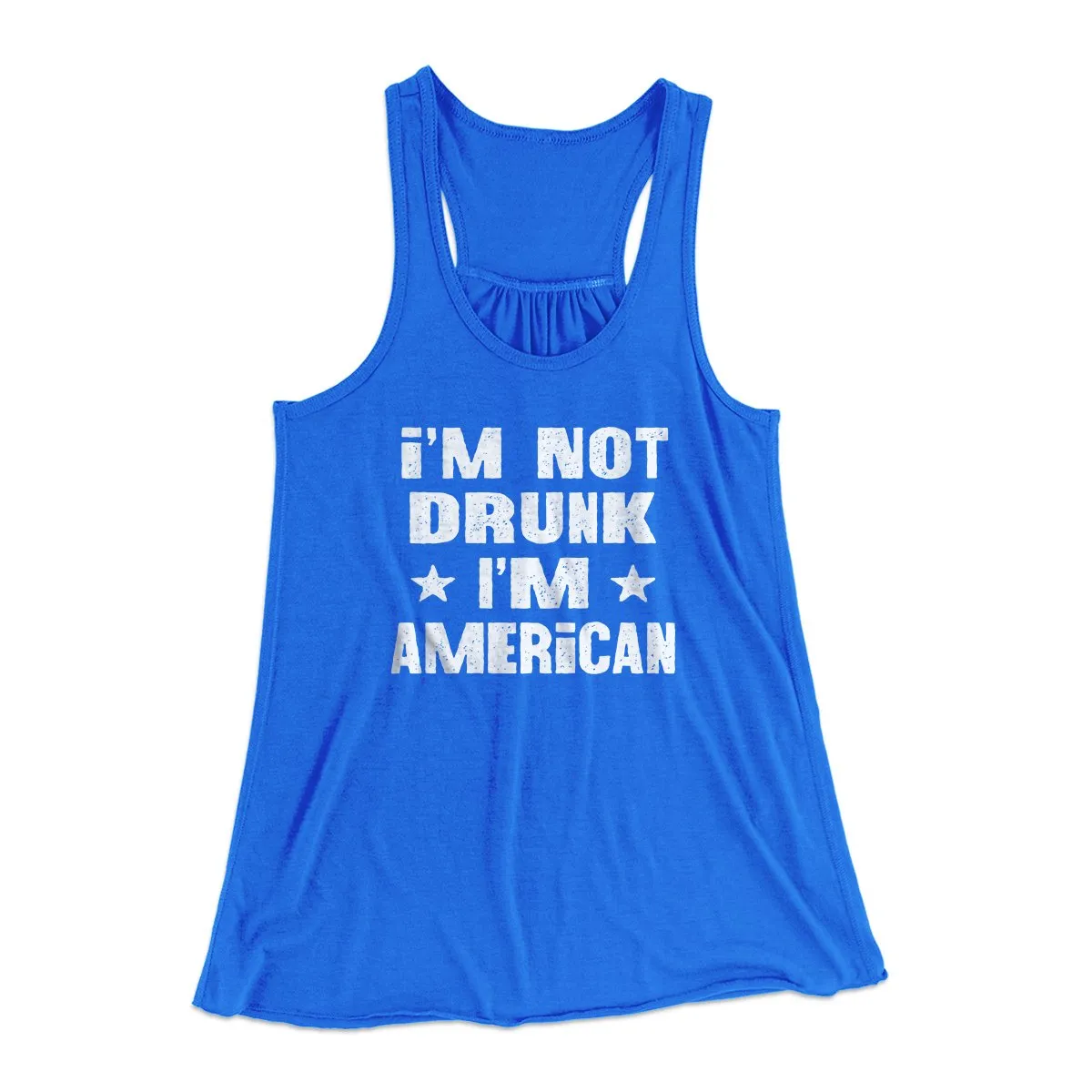 I'm Not Drunk I'm American Women's Flowey Tank Top