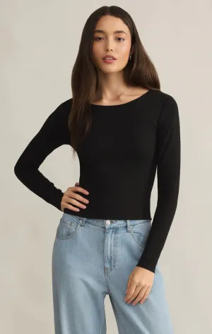 Infinity Fitted LS Tee-Black