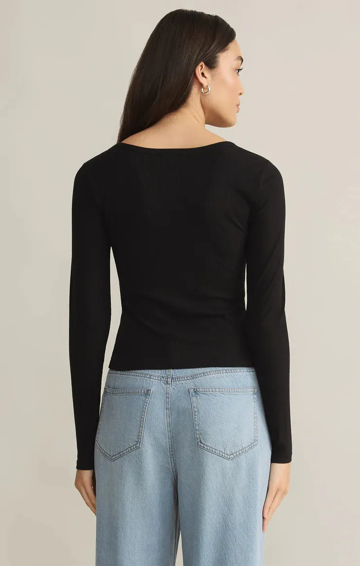 Infinity Fitted LS Tee-Black