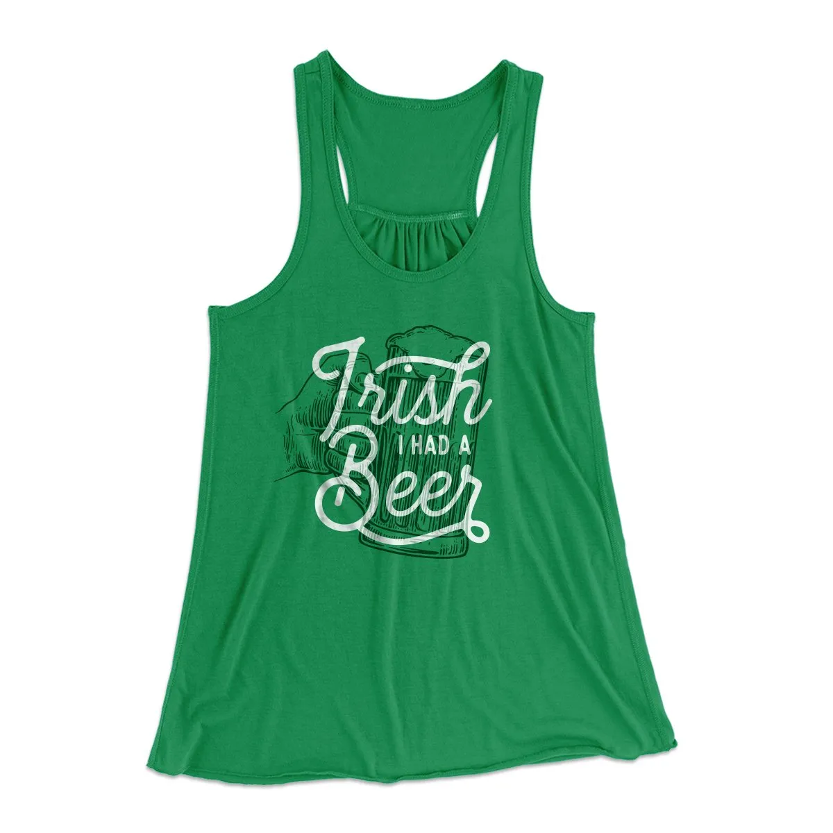 Irish I Had a Beer Women's Flowey Tank Top