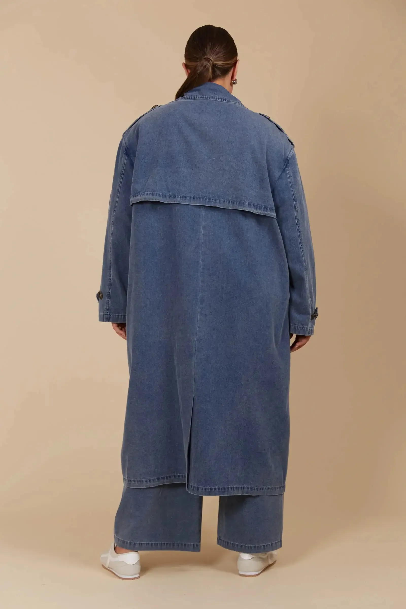Isle of Mine Freya Trench Coat -Denim