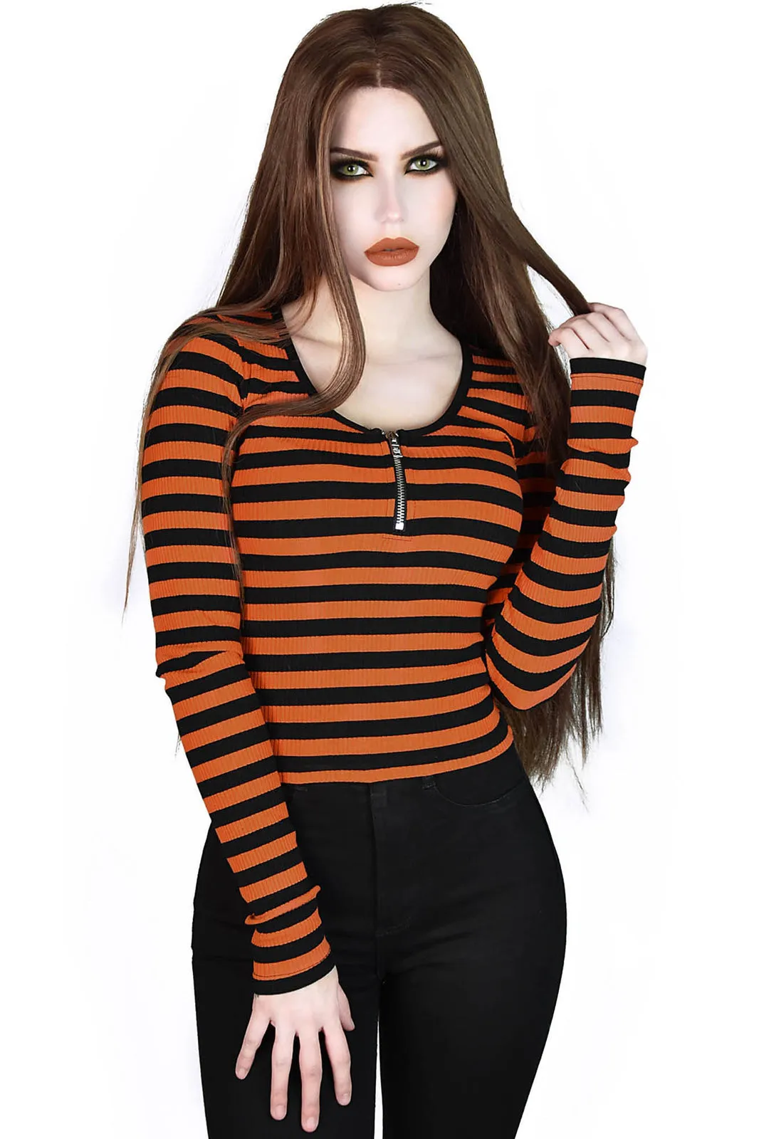 Izora Ribbed Top (Pumpkin)