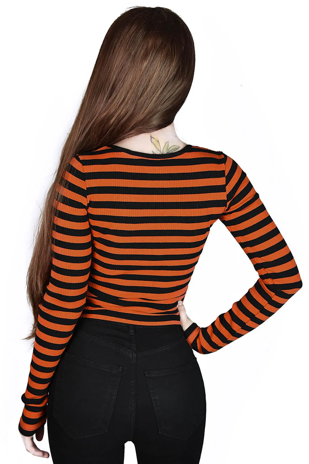 Izora Ribbed Top (Pumpkin)