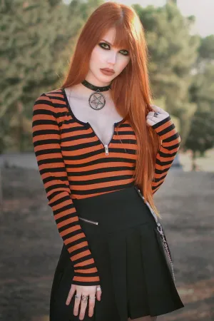 Izora Ribbed Top (Pumpkin)