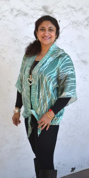 Jade Blue Kimono Jacket