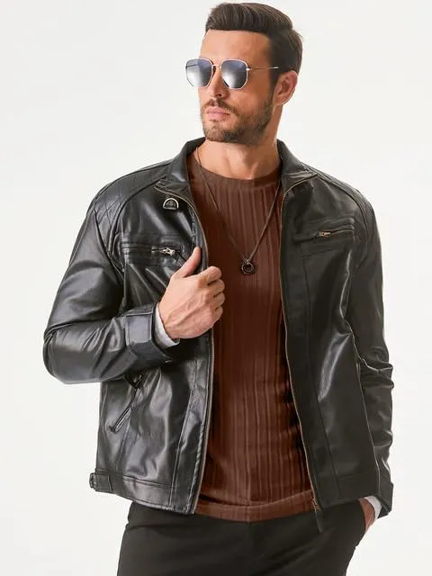 JMIERR Mens Casual Long Sleeve Lightweight T-Shirt Slim Fit Knit Crew Neck Stretch Ribbed Undershirts for Men