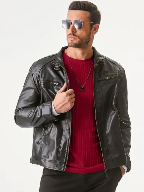JMIERR Mens Casual Long Sleeve Lightweight T-Shirt Slim Fit Knit Crew Neck Stretch Ribbed Undershirts for Men