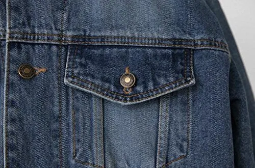 Jofemuho Long Button Down Denim Trench Coat