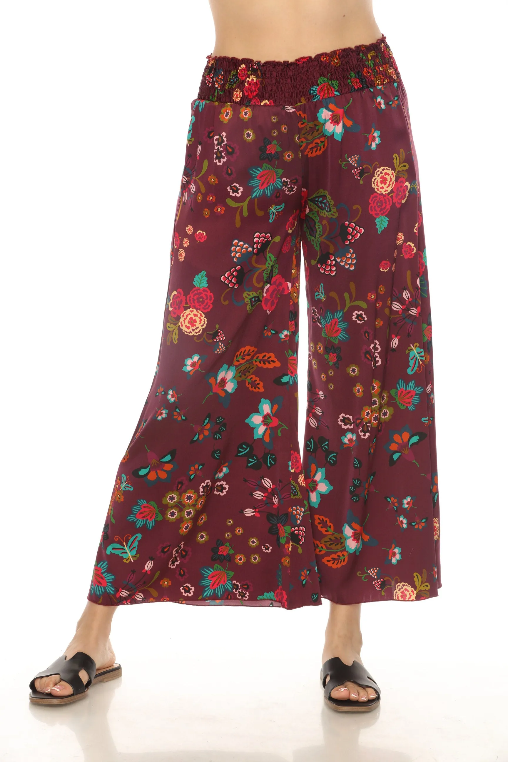 Johnny Was Red Adriana Rachel Silk Wide-Leg Pants C63023B-O