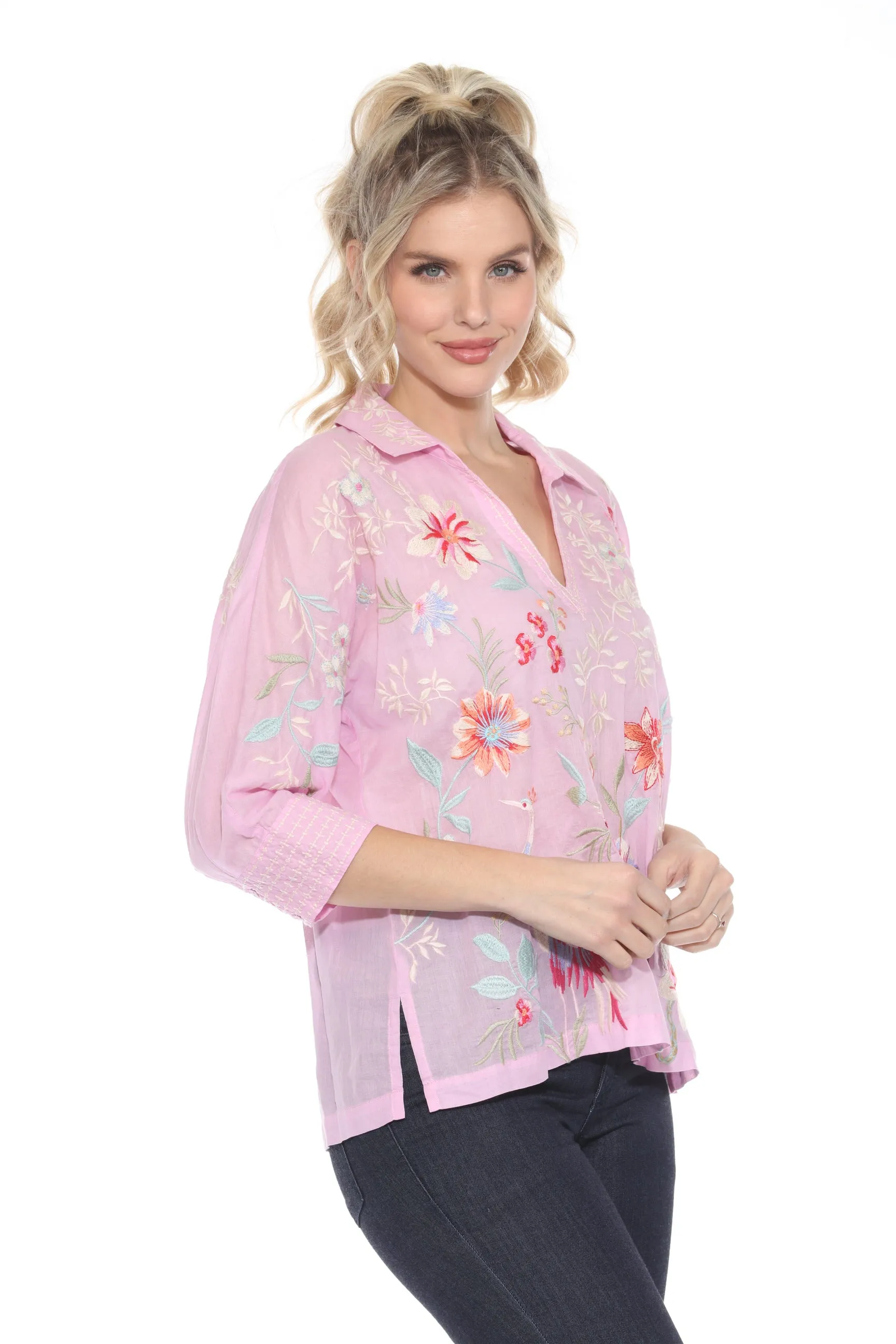 Johnny Was Workshop Darcey Popover Shirt W10824 *