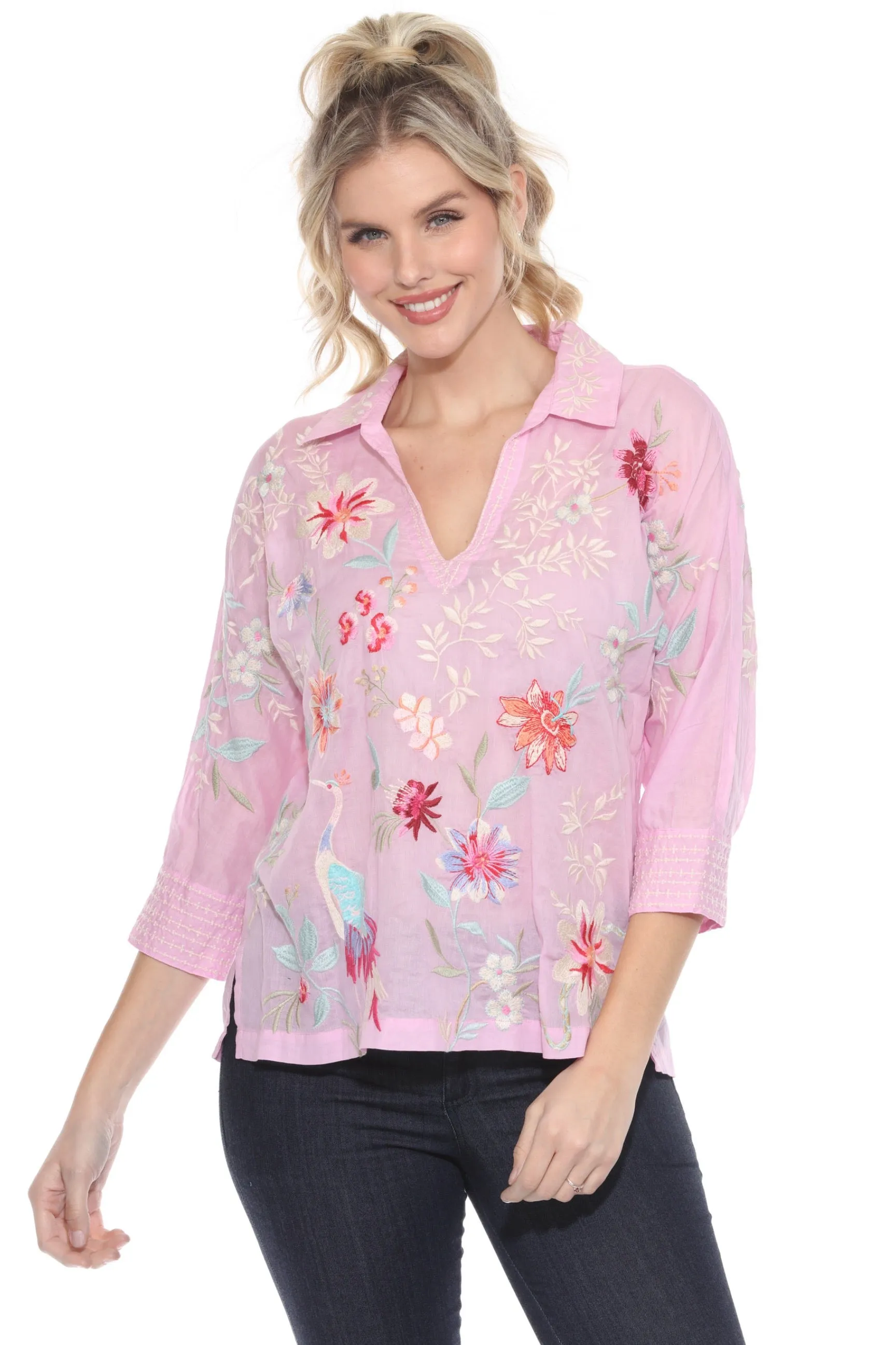 Johnny Was Workshop Darcey Popover Shirt W10824 *