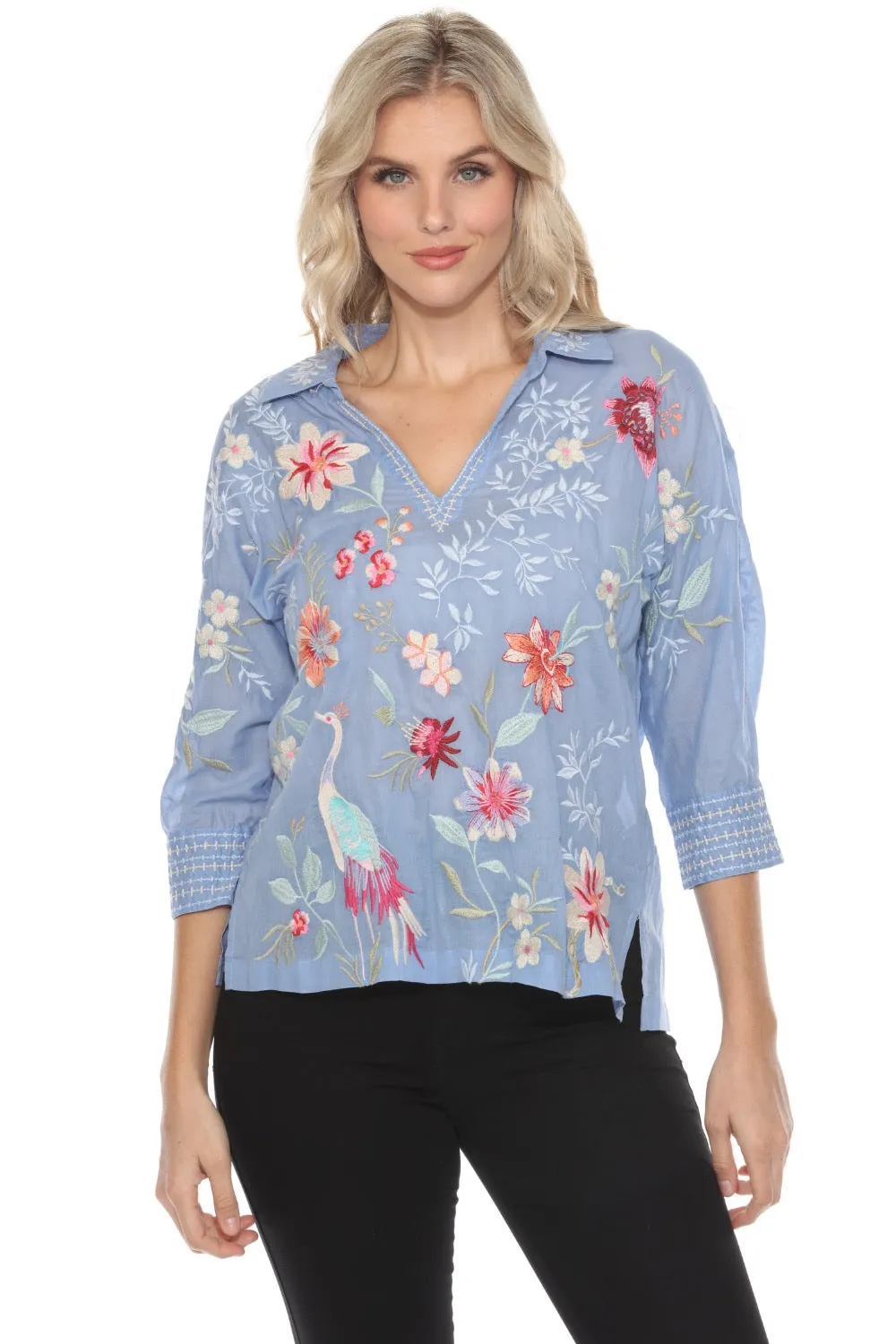 Johnny Was Workshop Darcey Popover Shirt W10824 *