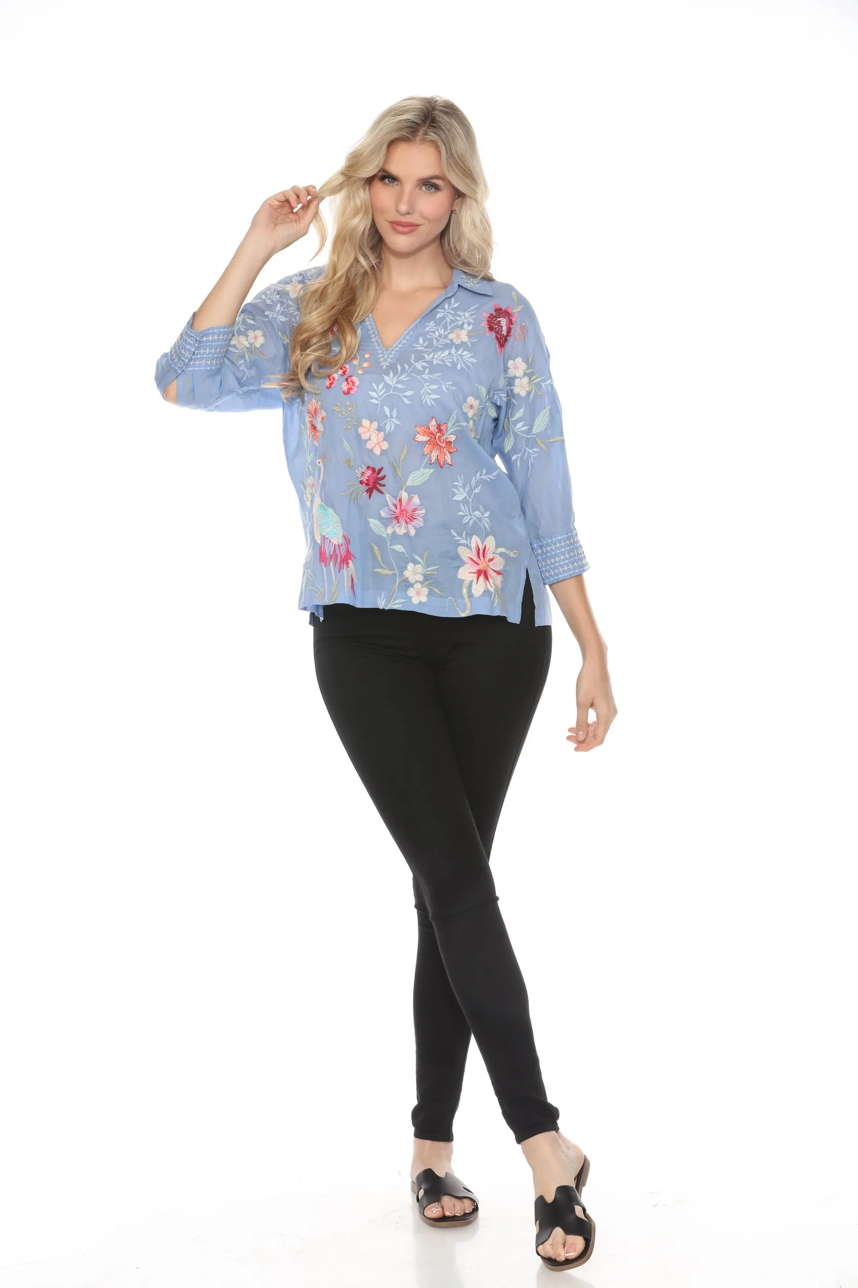 Johnny Was Workshop Darcey Popover Shirt W10824 *