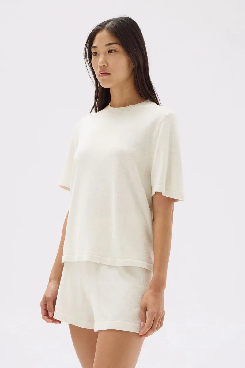 June Silk Knit SS Top