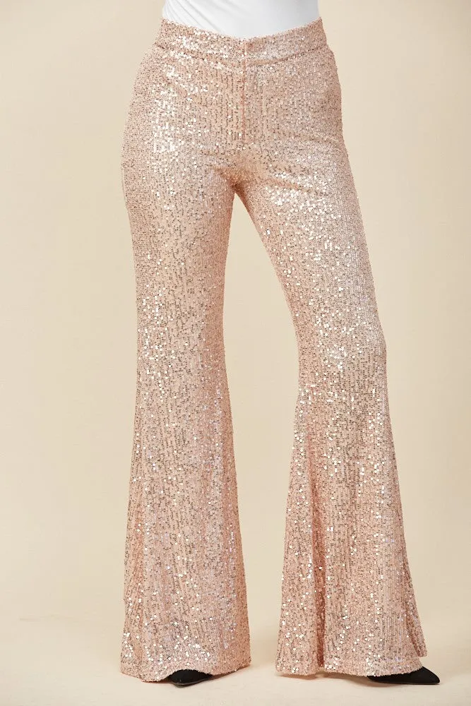 JUNIOR SEQUINS FLARED PANTS W2405PIA