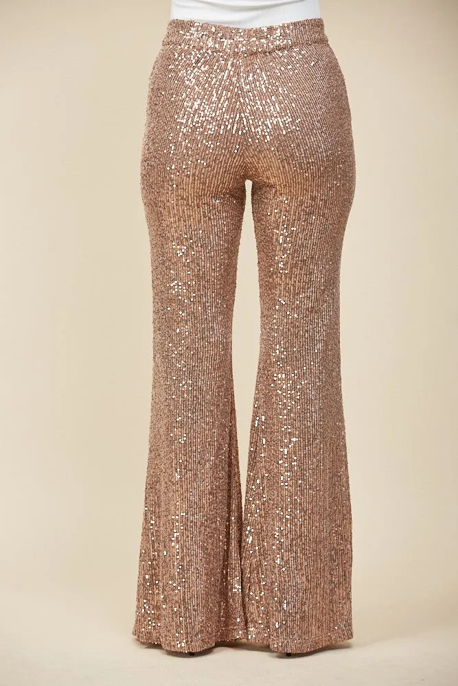 JUNIOR SEQUINS FLARED PANTS W2405PIA