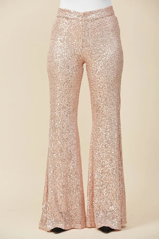 JUNIOR SEQUINS FLARED PANTS W2405PIA