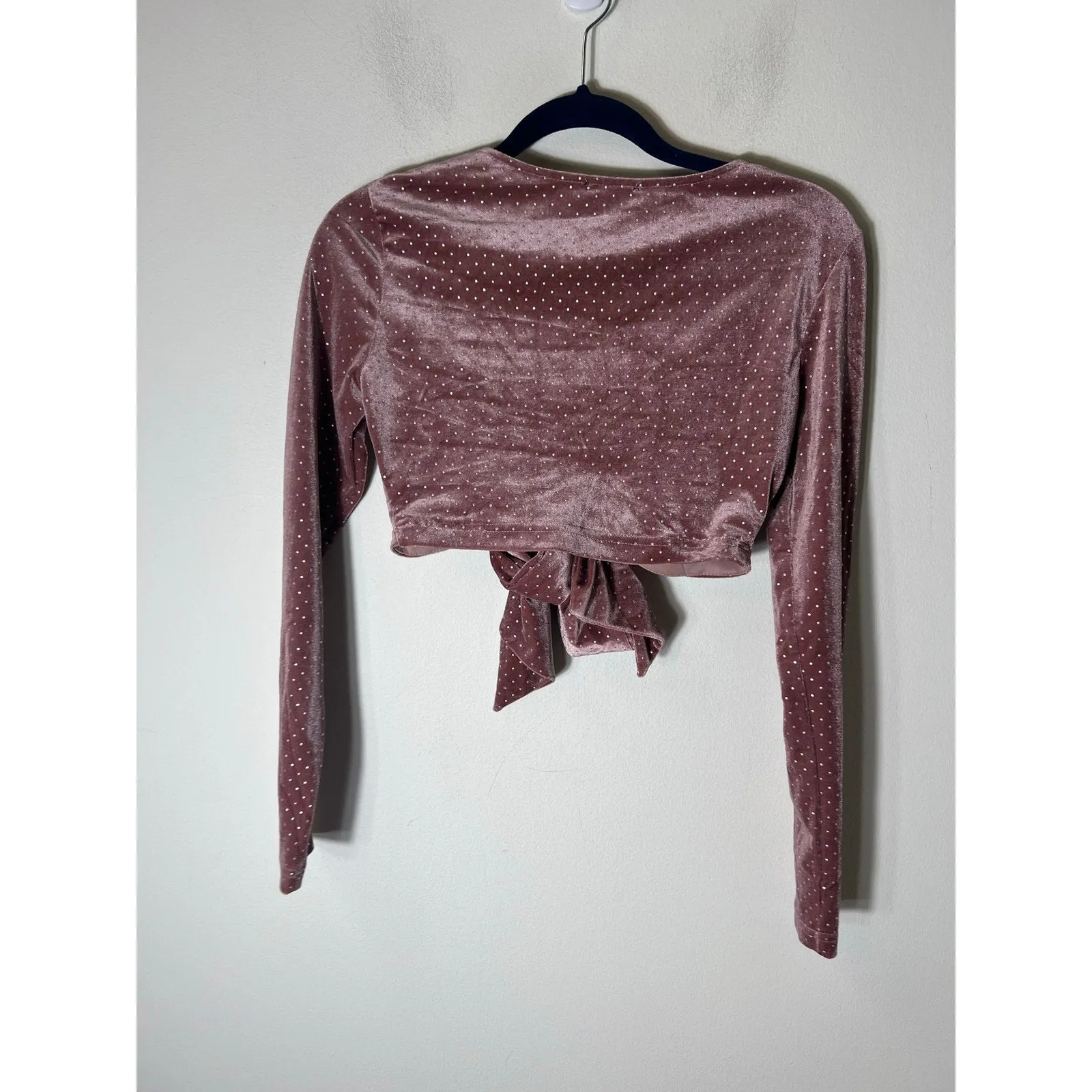 Kaylee Collection Mauve Cropped Top and Pants Set Sz S