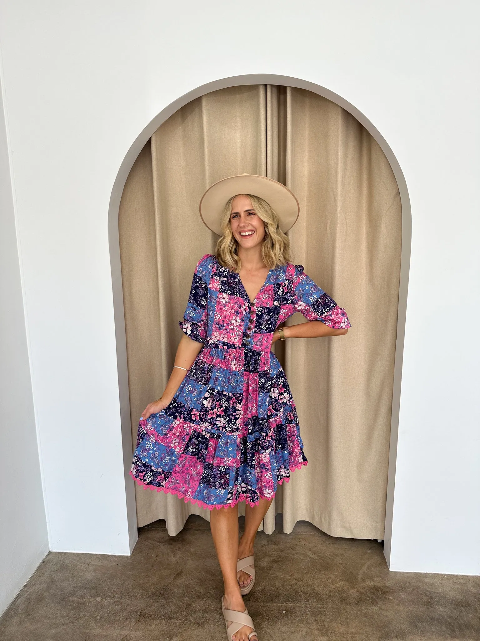 Keeley Dress -Purple/Pink