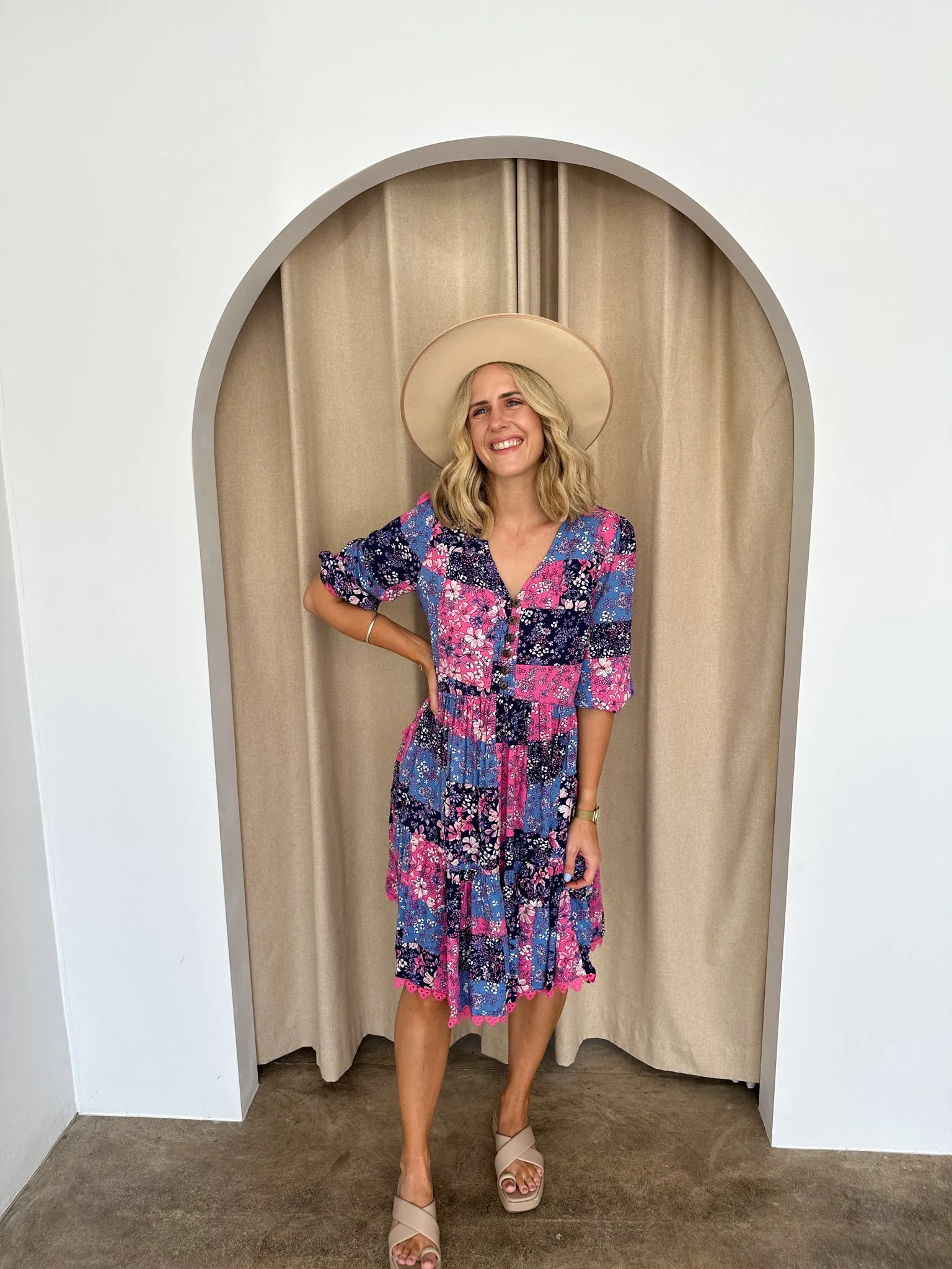 Keeley Dress -Purple/Pink