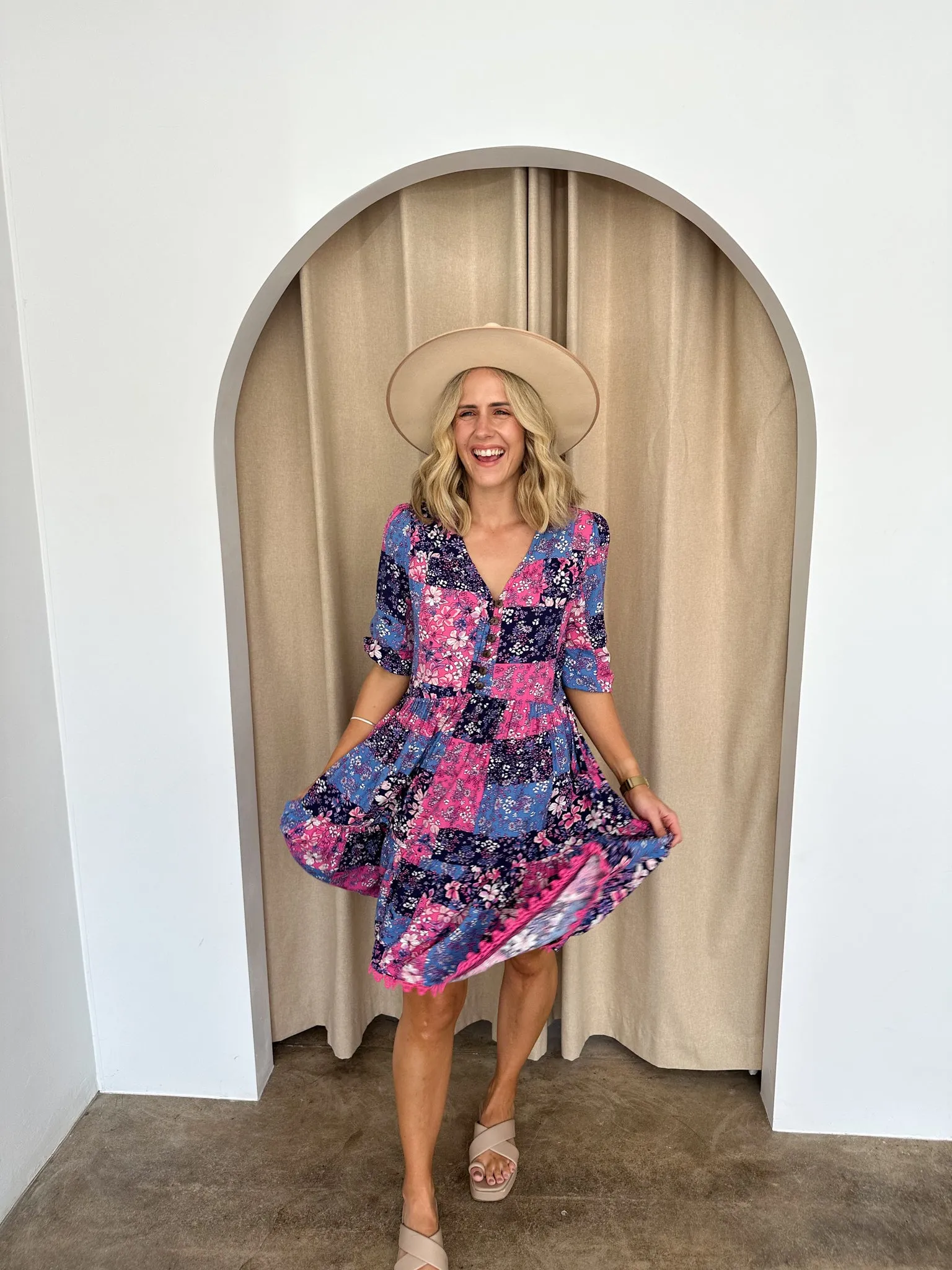 Keeley Dress -Purple/Pink