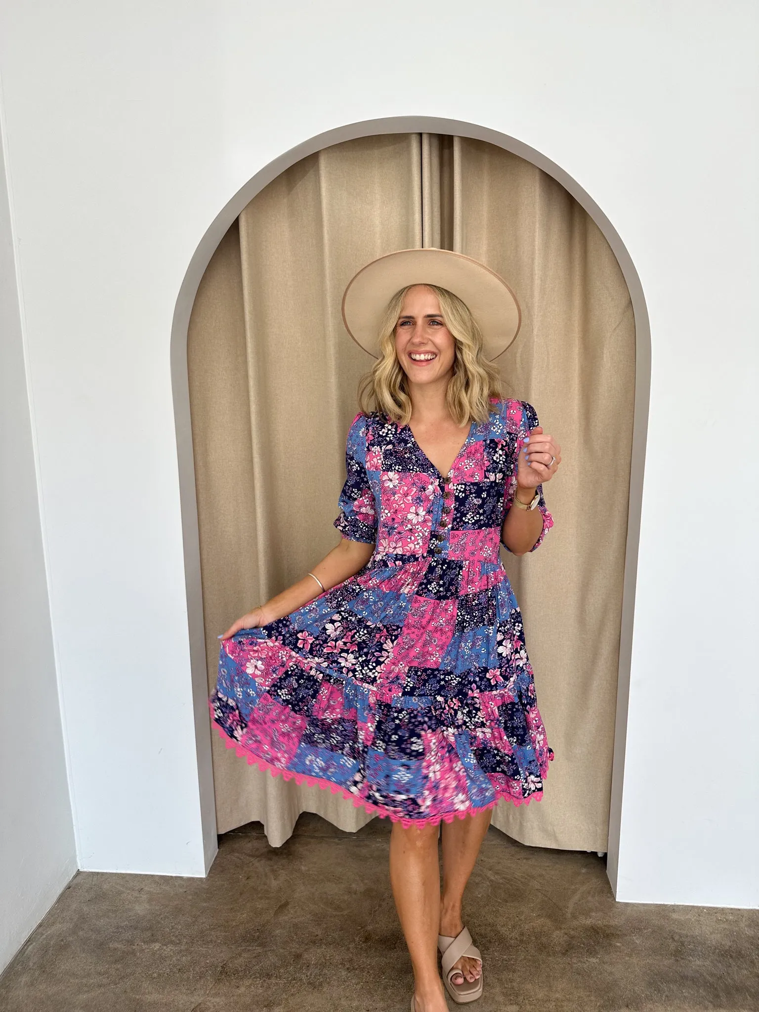 Keeley Dress -Purple/Pink