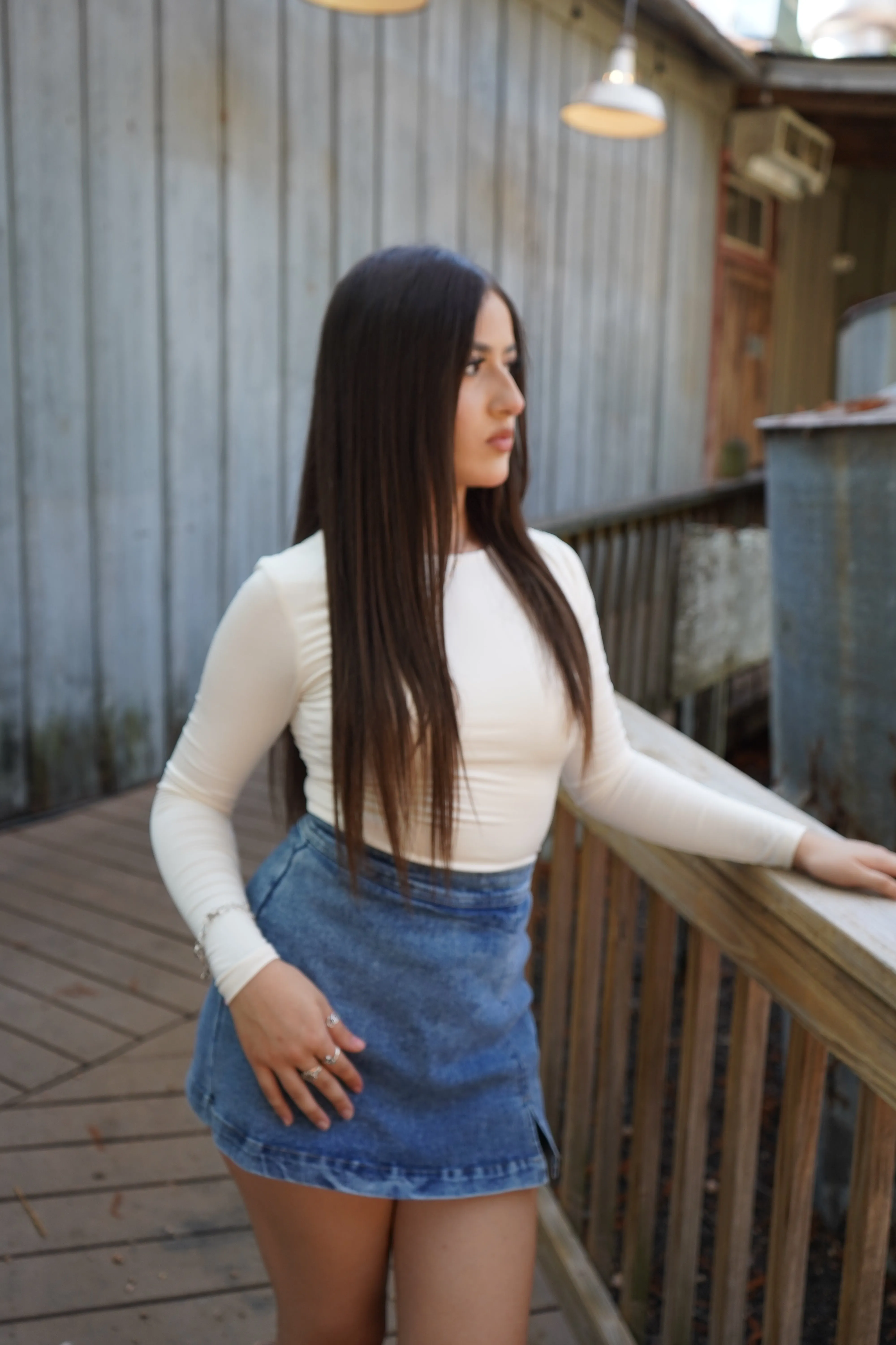 Kelsey Round Neck Fitted Top